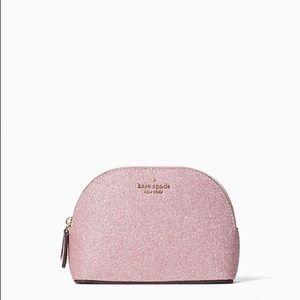 Kate Spade Pink Cosmetic Bag Lola Glitter